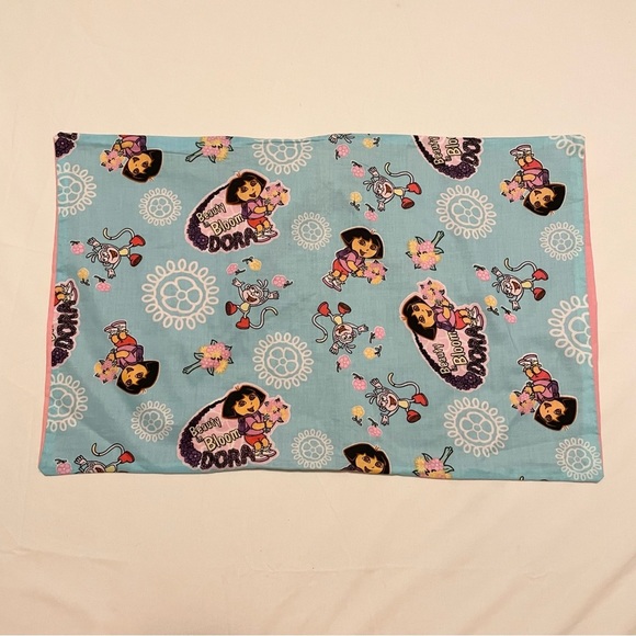 Dora the Explorer Beauty in Bloom Pillowcase Homemade 20.5” x 13” Pillow Case - Picture 1 of 16